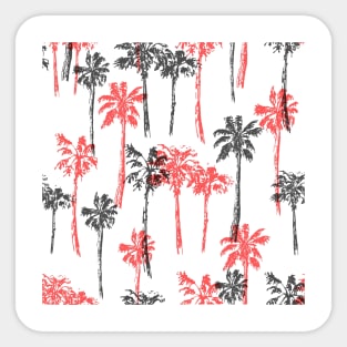 red black palm trees design Sticker